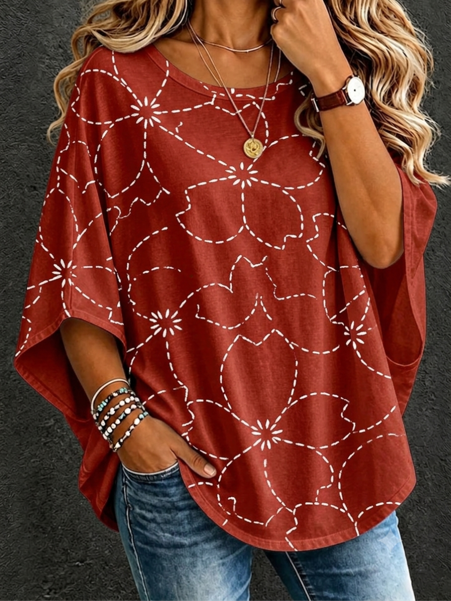 Women's casual cotton and linen Oversized Top