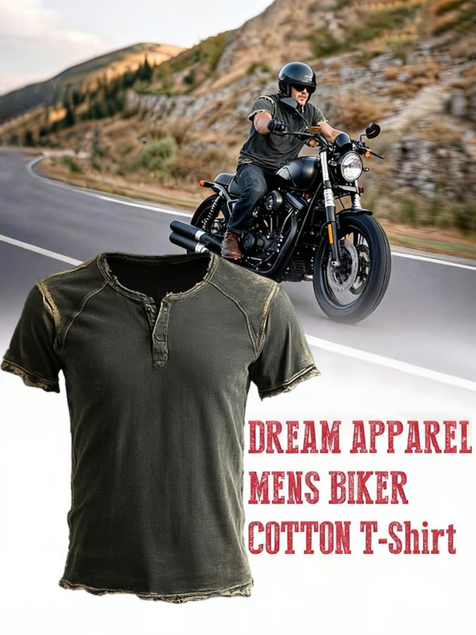 Men'S Casual Cotton Linen Button Henry Shirt