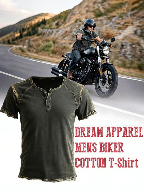 Men'S Casual Cotton Linen Button Henry Shirt