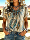 Women'S Retro Casual Western Patterned Shirt