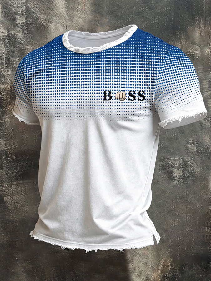 Men's casual printed T-shirt