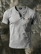 Men'S Casual Logo design  Small V-Neck Short Sleeved T-Shirt