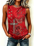 Women's Faith Floral Print Sleeveless Top