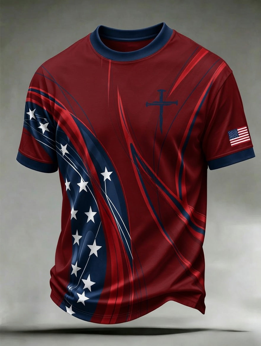 Men's Faith Casual Printed T-Shirt
