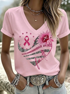 Women's Back The Pink Breast Cancer Awareness  T-shirt