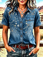 Women's Western-style Faith Short-sleeved Shirt