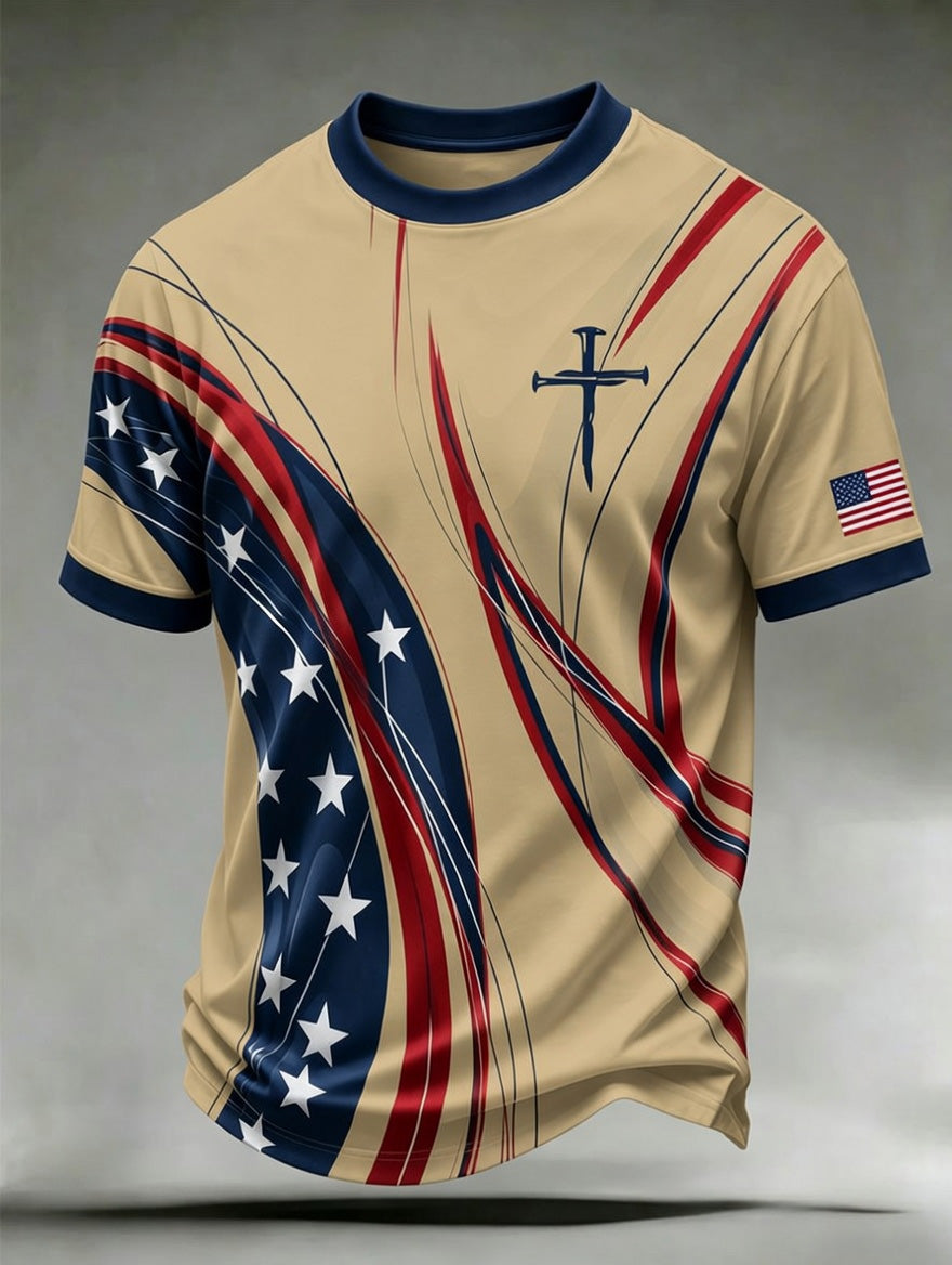 Men's Faith Casual Printed T-Shirt