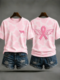 Women'S Animal Print Breast Cancer Prevention T-Shirt