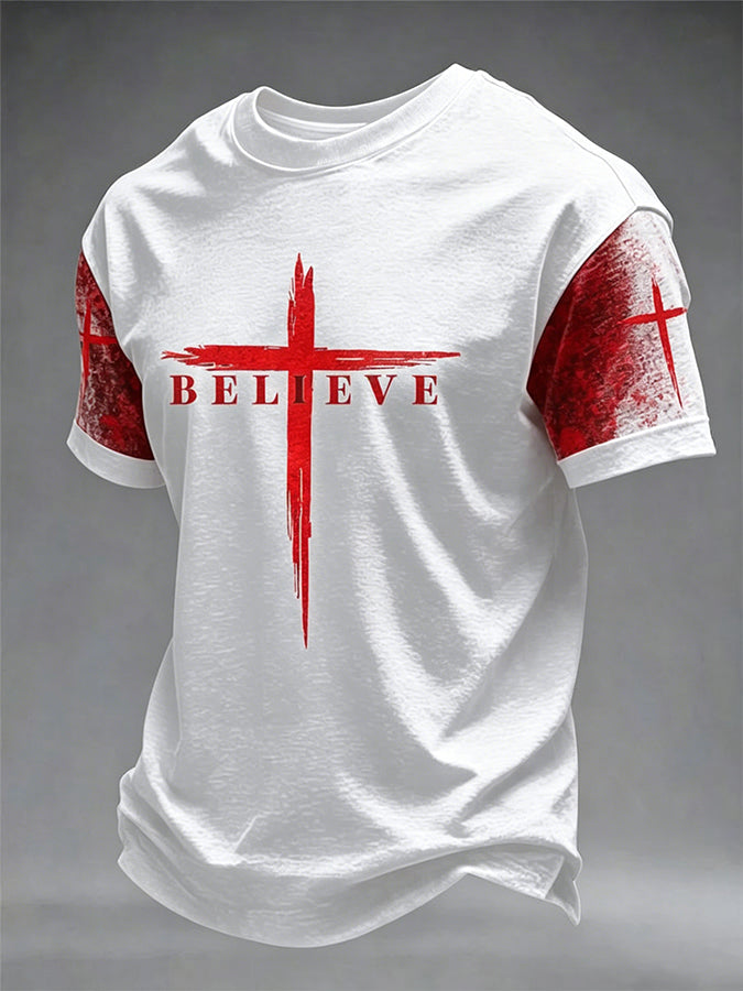 Men's Faith Printed Casual T-shirt