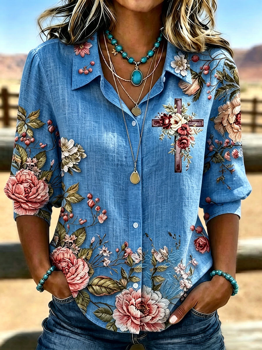 Women's Western Style Faith Shirt