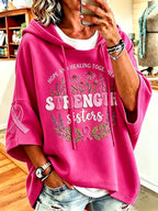 Women's Retro Breast Cancer Awareness Print Blouse