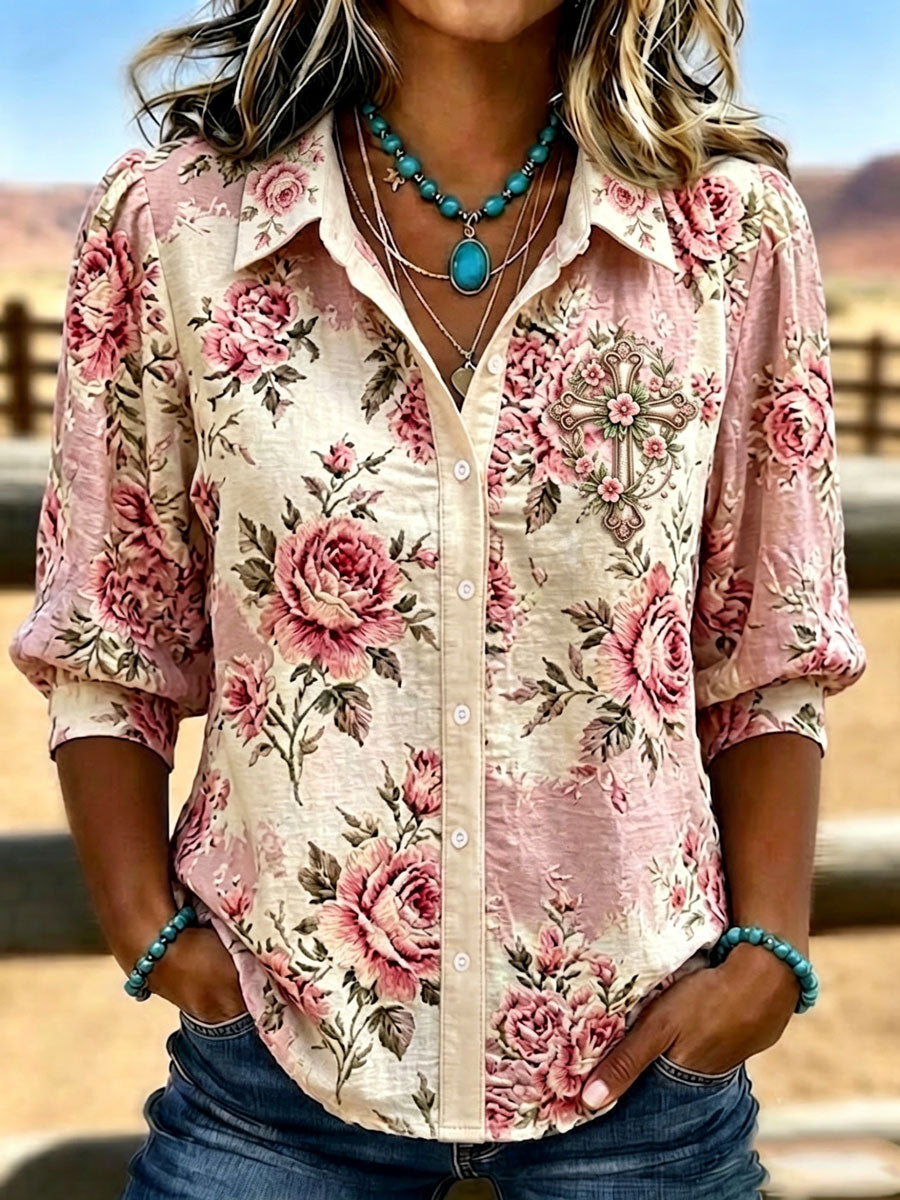 Women's Western Style Faith Shirt
