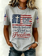 250Th Anniversary Commemorative Faith Glitter Printed Round Neck Top In The United States
