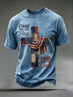 Religious Faith Cross Jesus Casual Printed Round Neck T-Shirt