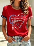 250Th Anniversary Commemorative Faith Glitter Printed Round Neck Top In The United States