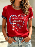 250Th Anniversary Commemorative Faith Glitter Printed Round Neck Top In The United States