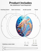 Acrylic Jigsaw Puzzle Suncatcher - Starsea Turtle