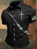 Men's Faith Cross Printed Casual Shirt