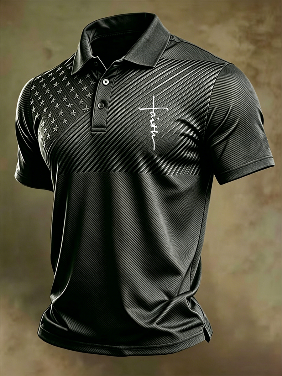 Faith Jesus Personalized Printed Polo Shirt