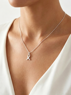 Minimalist Public Welfare Ribbon Shaped Collarbone Chain