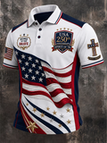Men'S Retro Cross 250Th Anniversary Edition Short Sleeve Polo Shirt