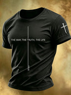 Men's  The Way the Truth the Life  Printed Casual T-shirt