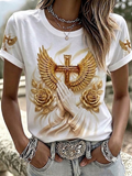 Men'S Faith Eagle Washed Art T-Shirt