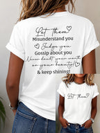 Women's Let Them Printed Round Neck T-shirt