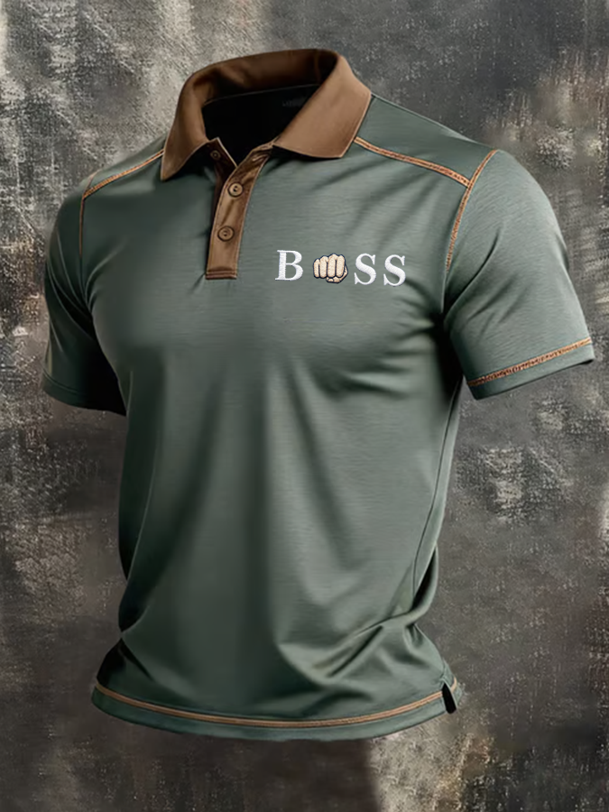 Men's business style polo shirt