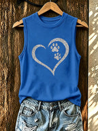 Women'S Paw Print Tank Top