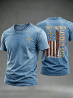 250Th Anniversary Faith Cross Printed Round Neck T-Shirt In The United States