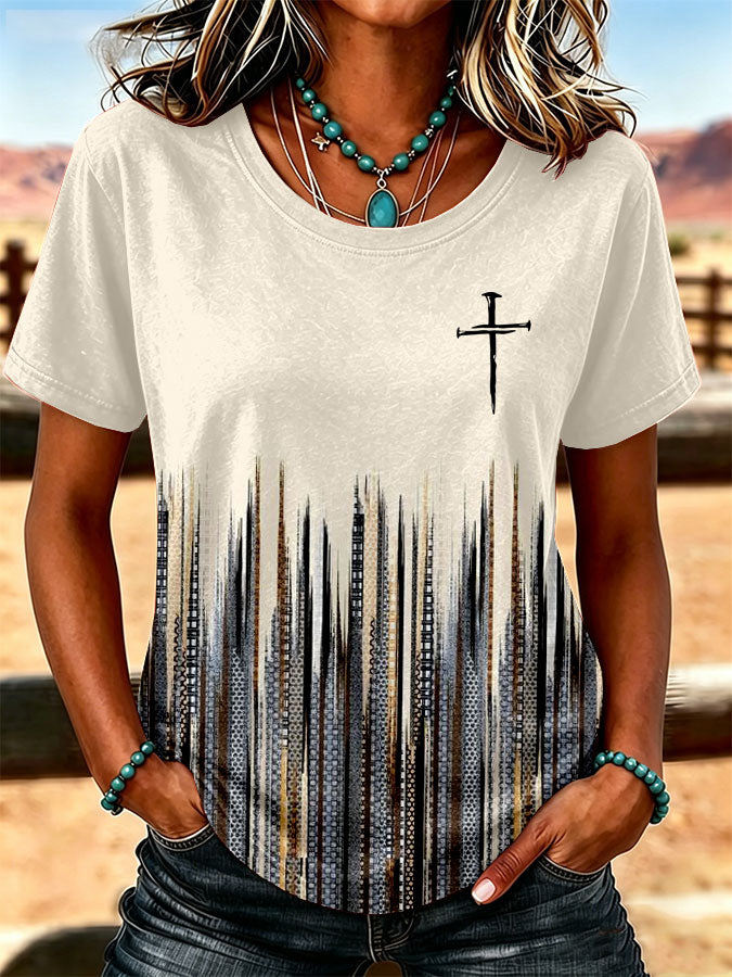 Women'S Faith Printed Casual T-Shirt